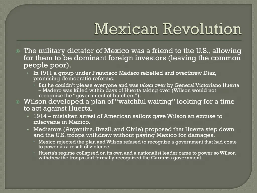 the military dictator of mexico was a friend