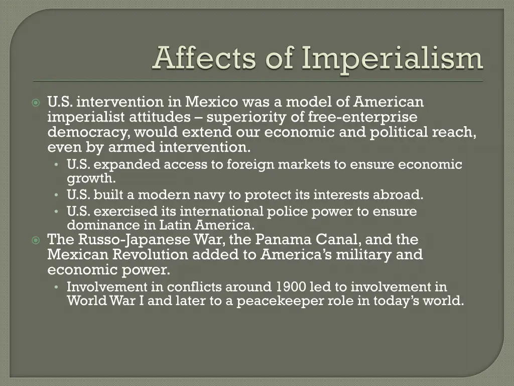 u s intervention in mexico was a model