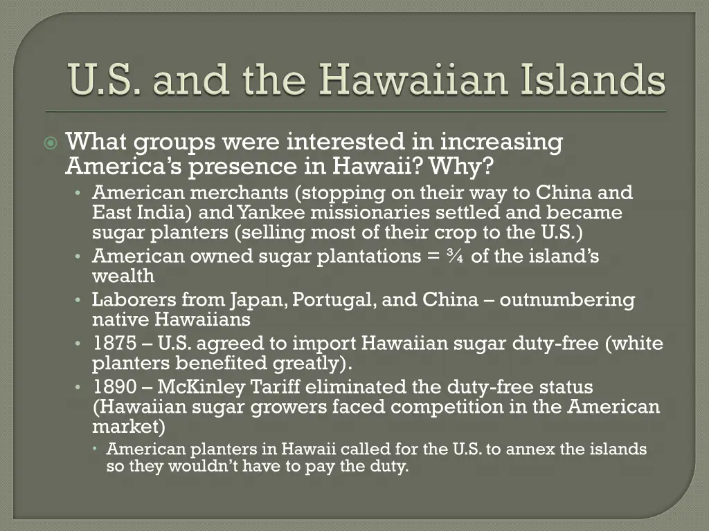 what groups were interested in increasing america