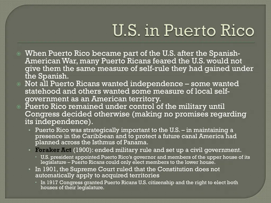 when puerto rico became part of the u s after