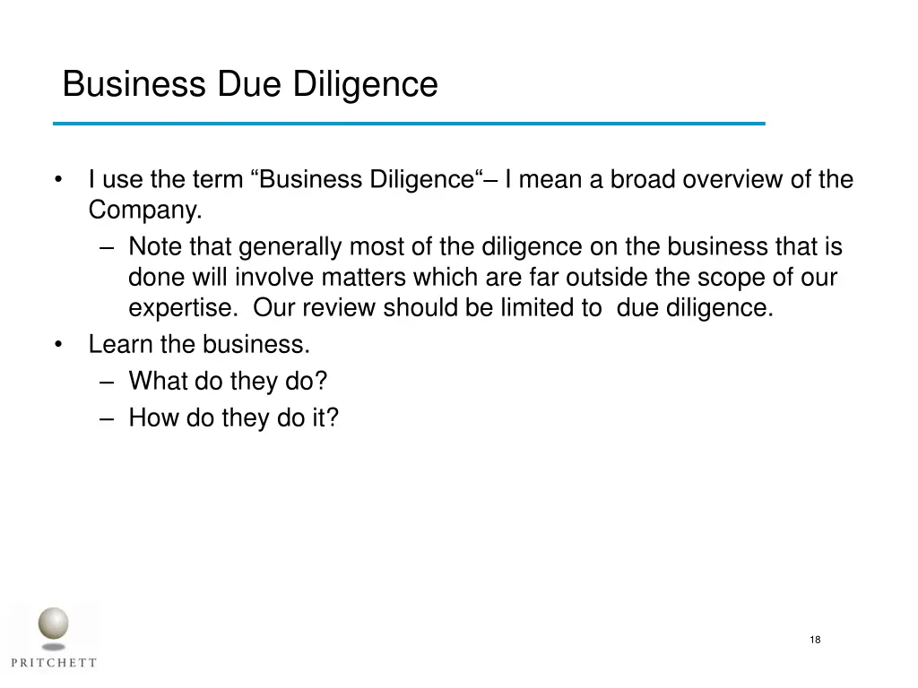 business due diligence