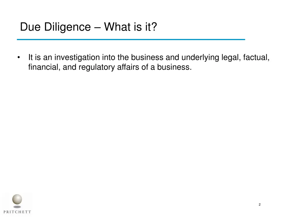 due diligence what is it