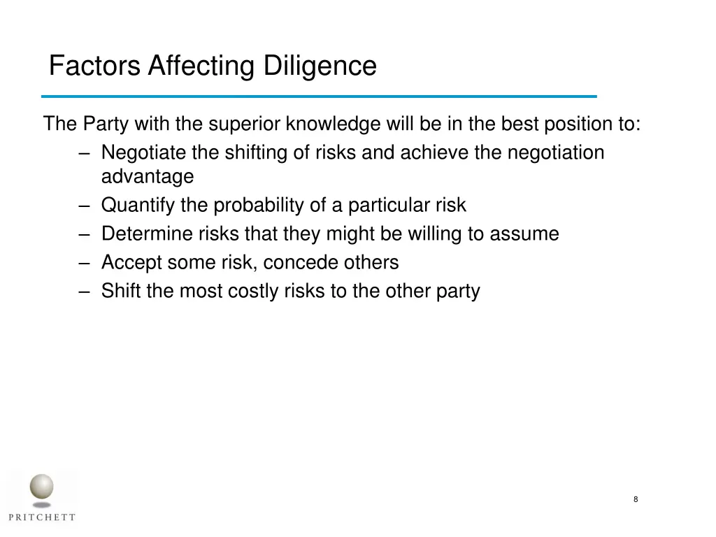 factors affecting diligence