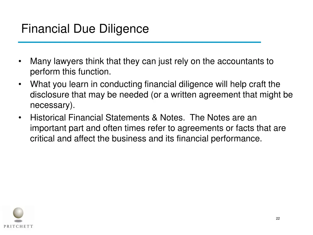 financial due diligence