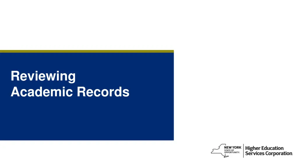 reviewing academic records