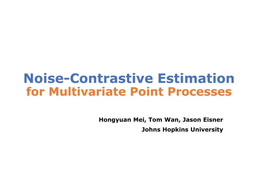 noise contrastive estimation for multivariate