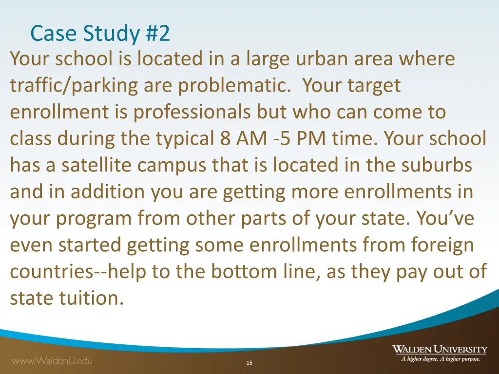 case study 2 your school is located in a large