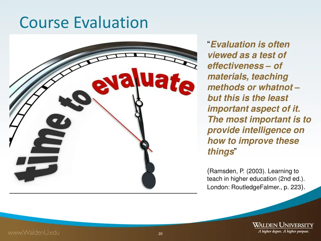course evaluation