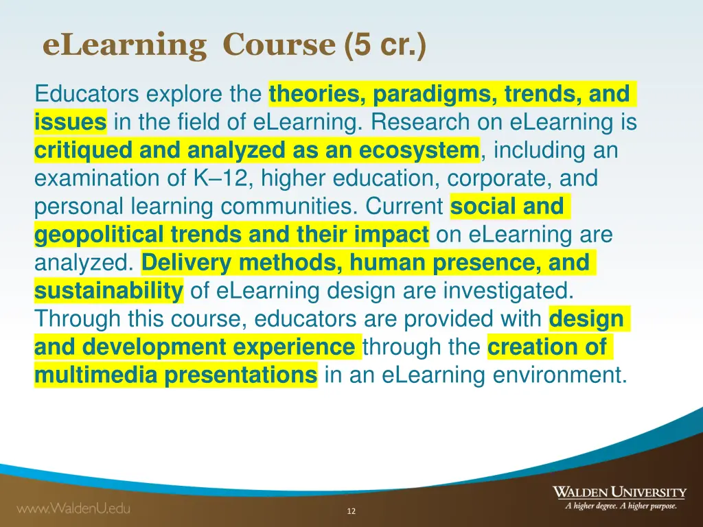elearning course 5 cr