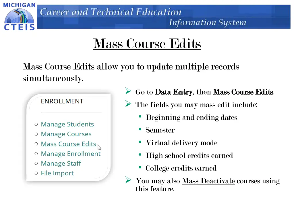 mass course edits