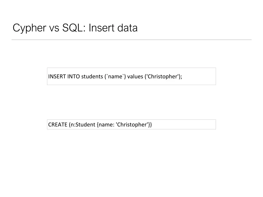 cypher vs sql insert data