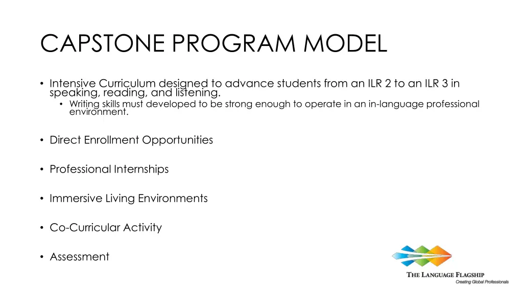 capstone program model