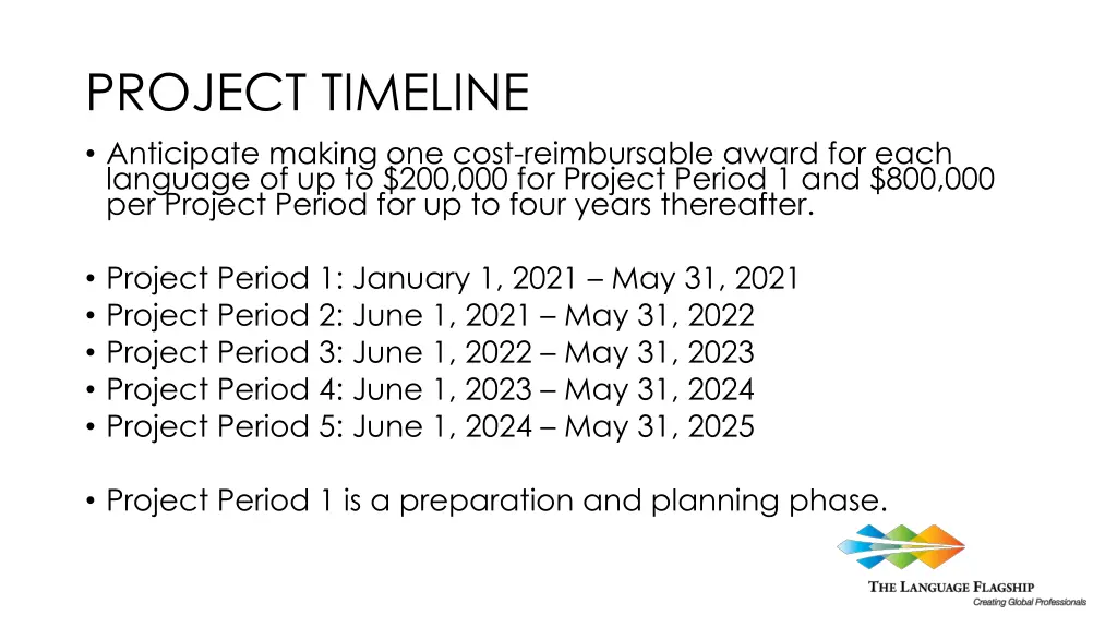 project timeline anticipate making one cost