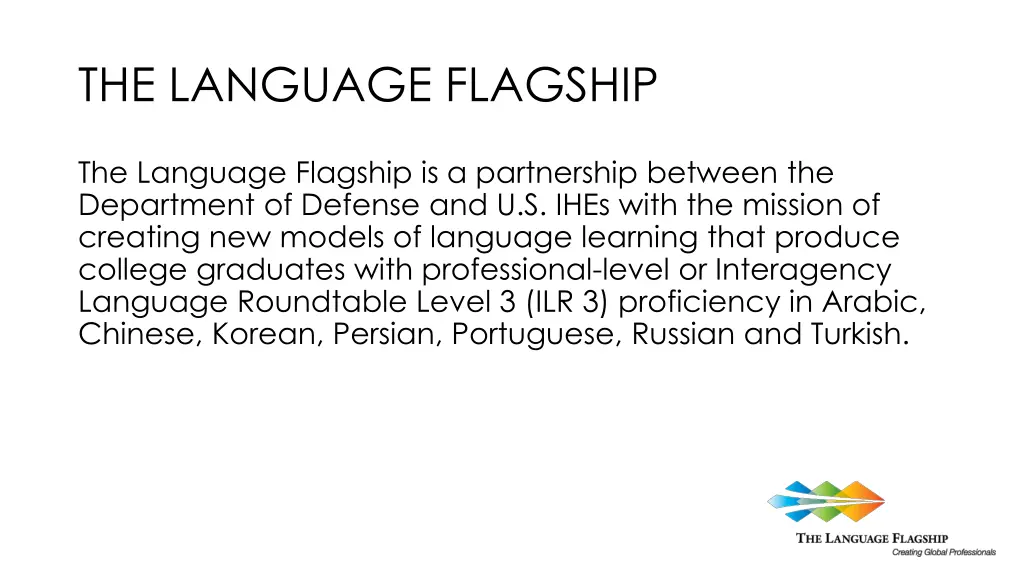 the language flagship