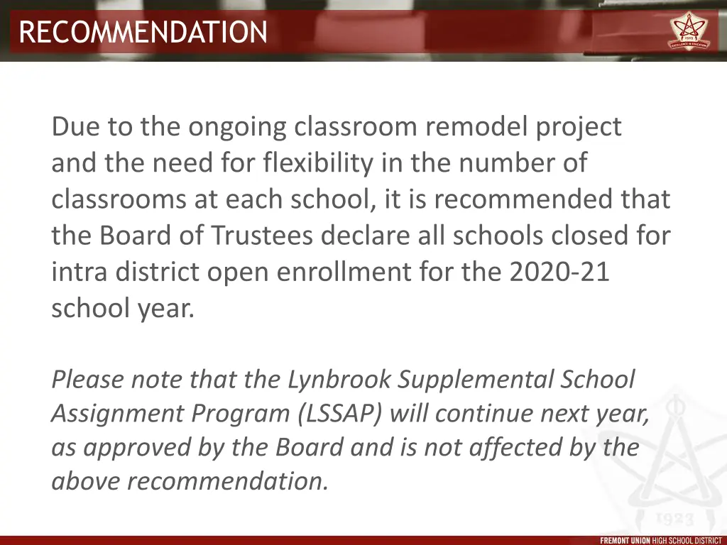 recommendation