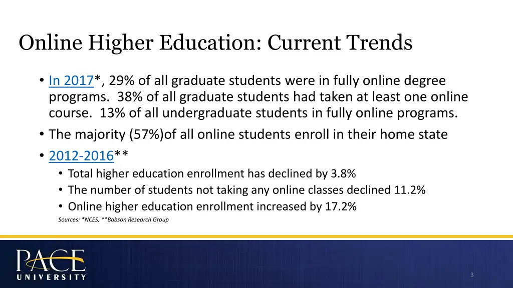 online higher education current trends