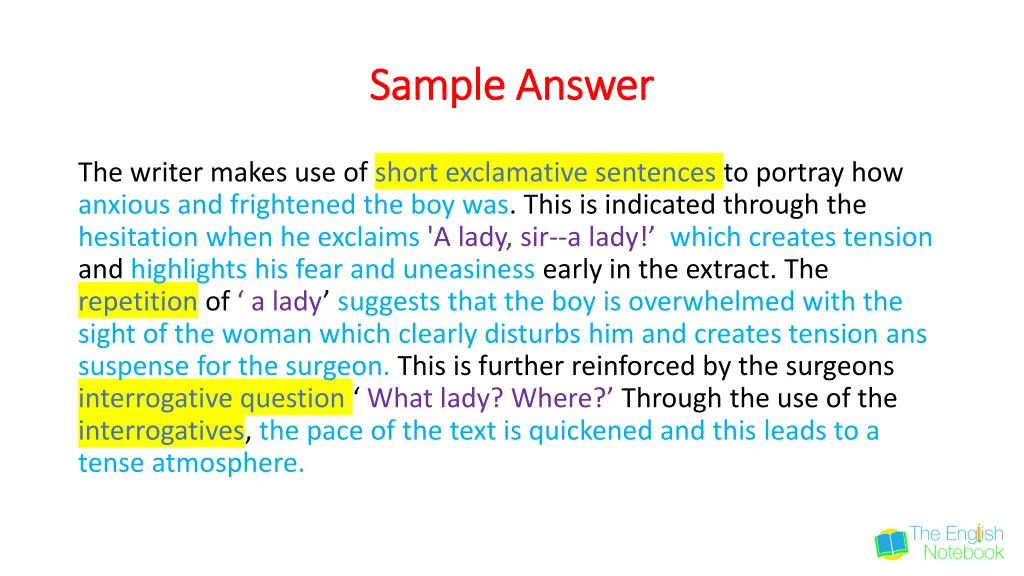 sample answer sample answer 1