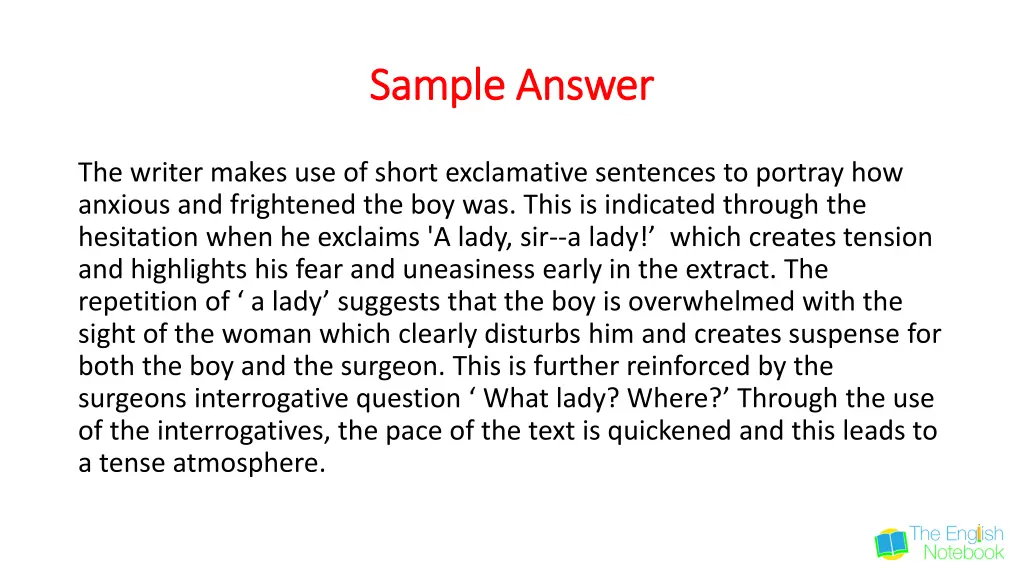 sample answer sample answer