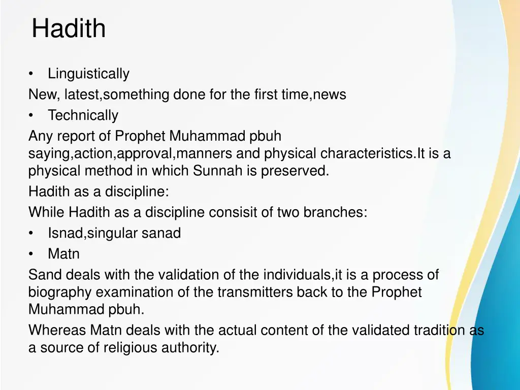 hadith