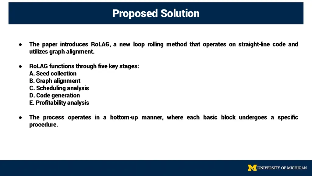 proposed solution