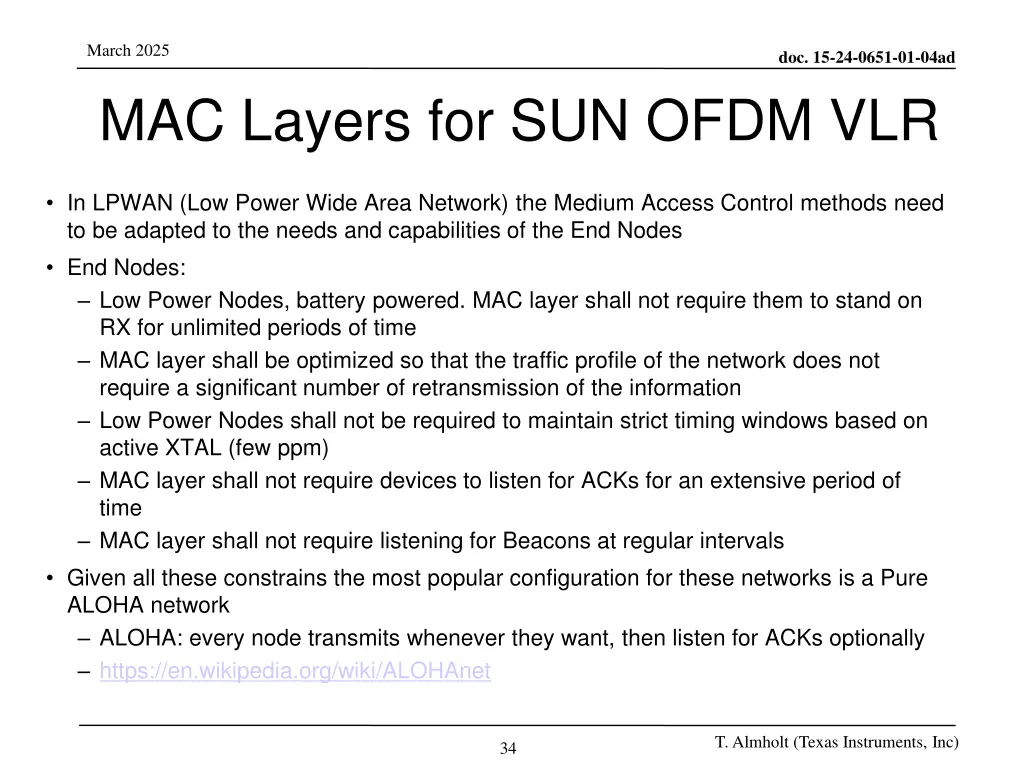 march 2025 mac layers for sun ofdm vlr