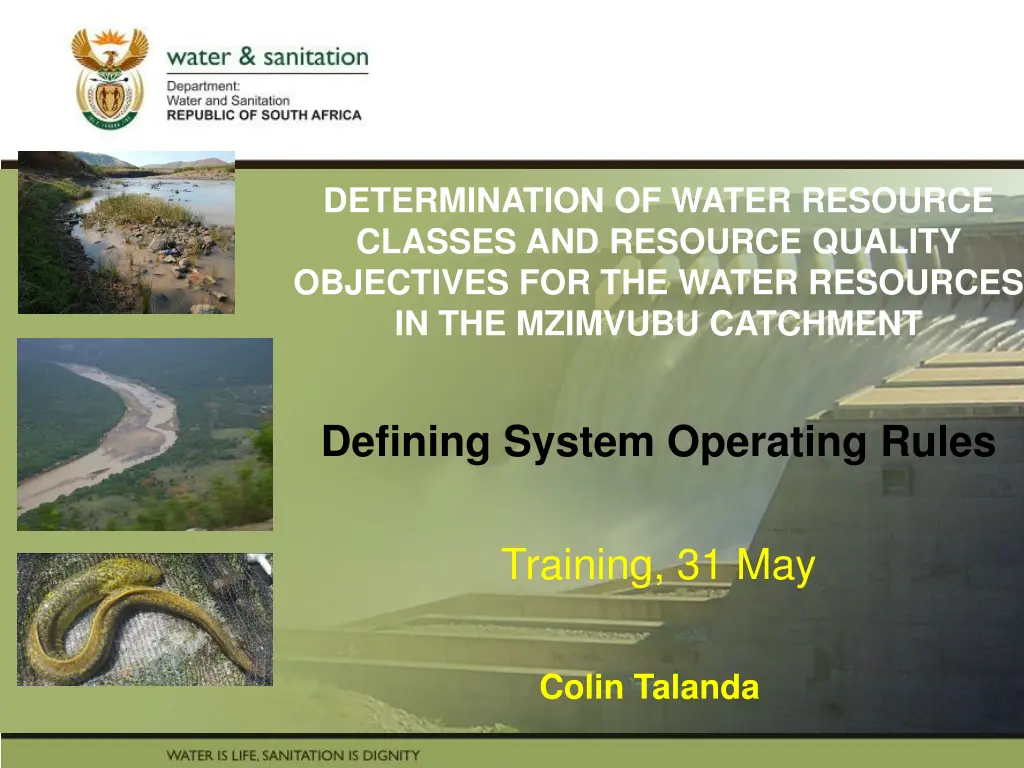 determination of water resource classes