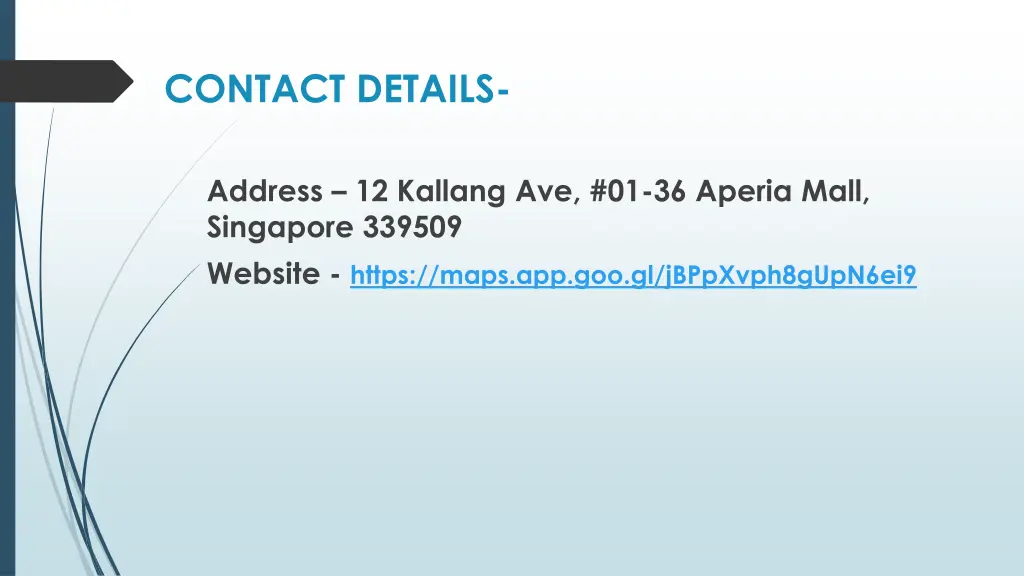 contact details