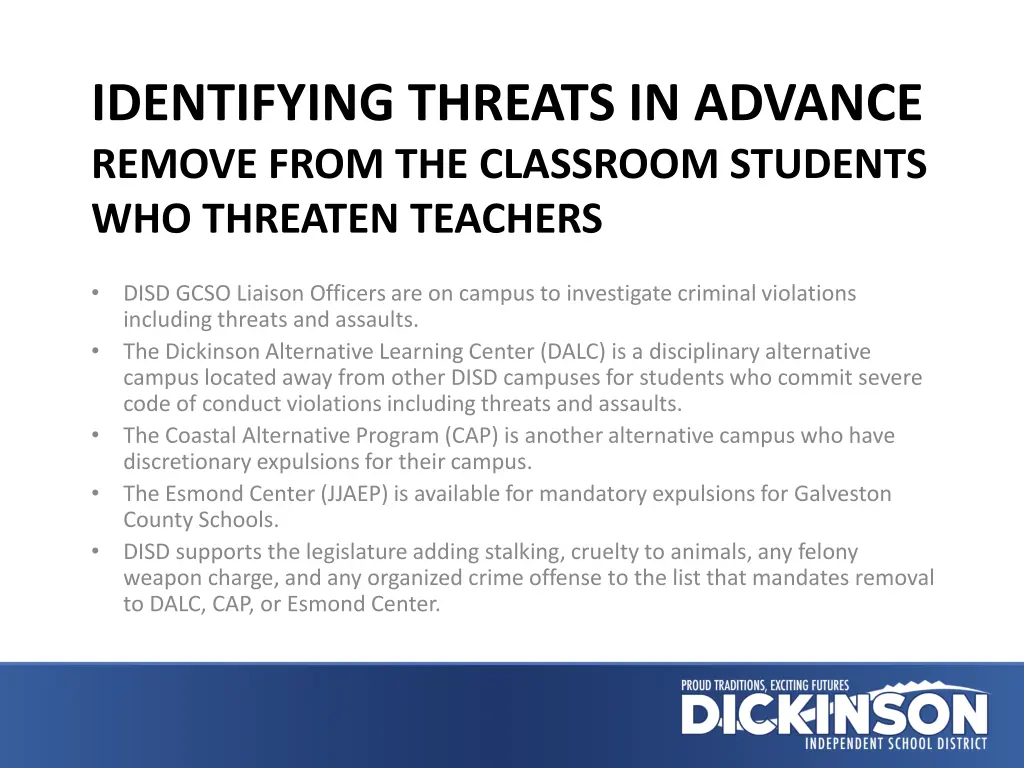 identifying threats in advance remove from