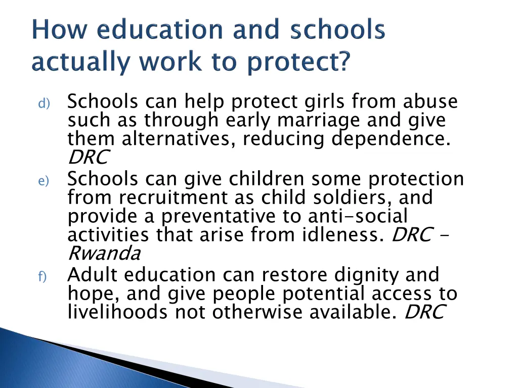 d schools can help protect girls from abuse such