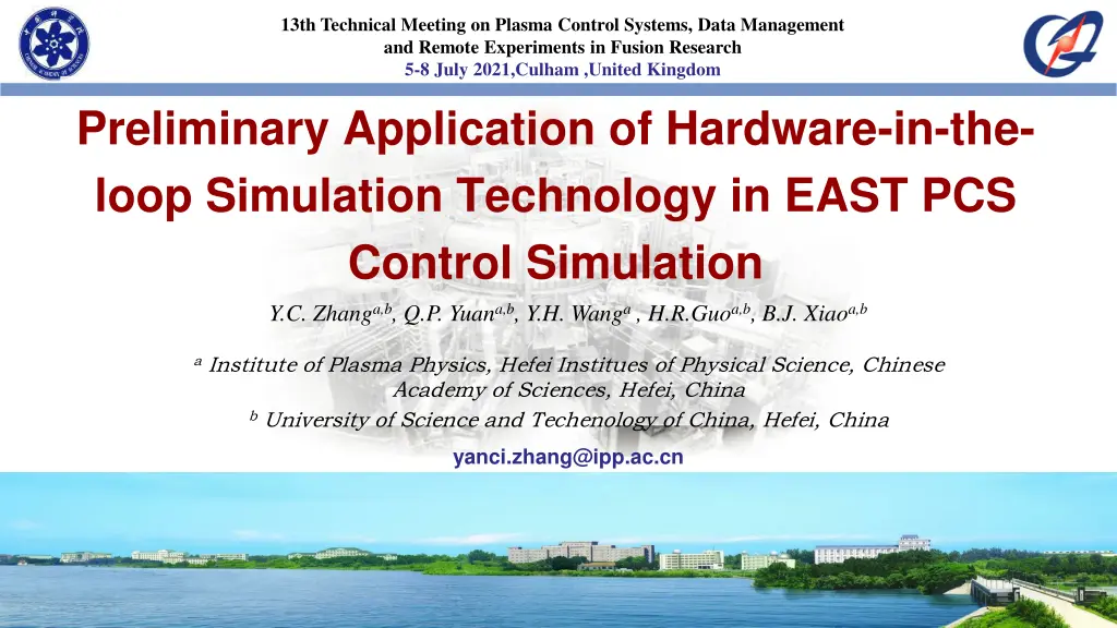 13th technical meeting on plasma control systems