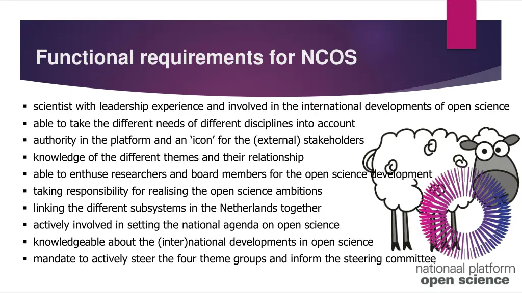 functional requirements for ncos