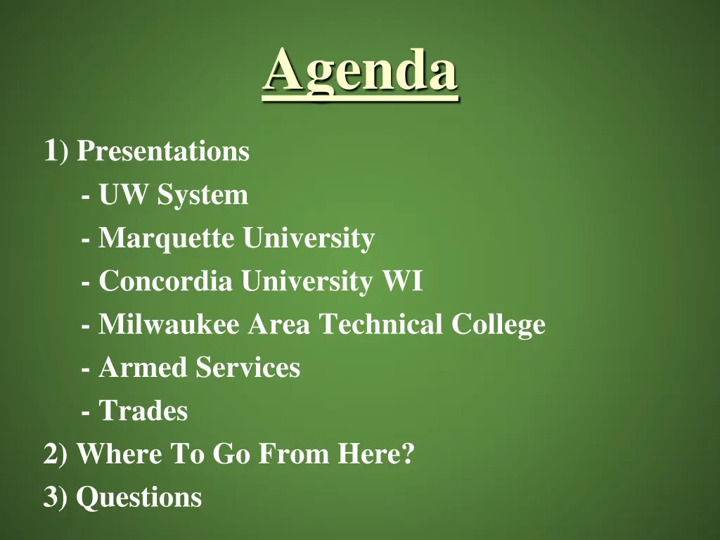 agenda