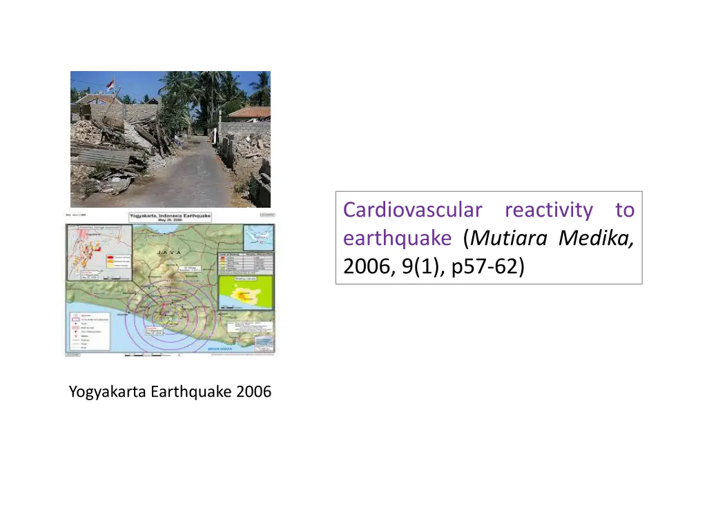 cardiovascular reactivity to earthquake mutiara