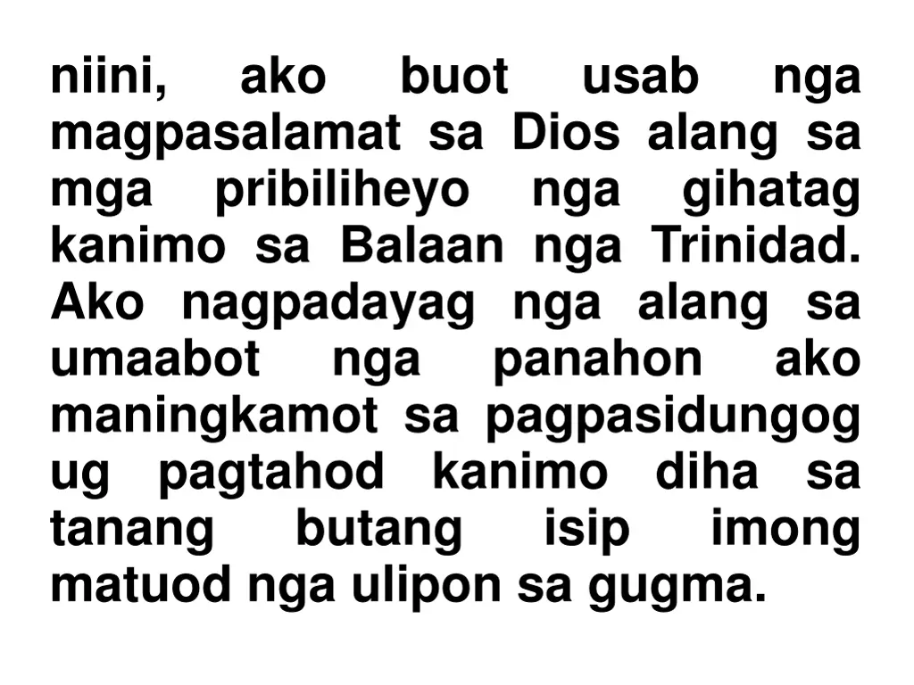 niini magpasalamat sa dios alang