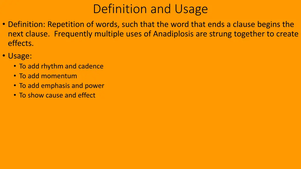 definition and usage