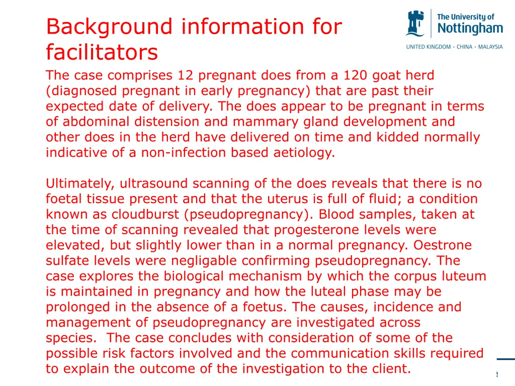 background information for facilitators the case