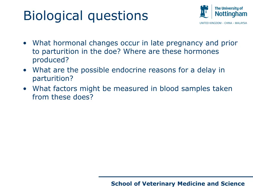 biological questions