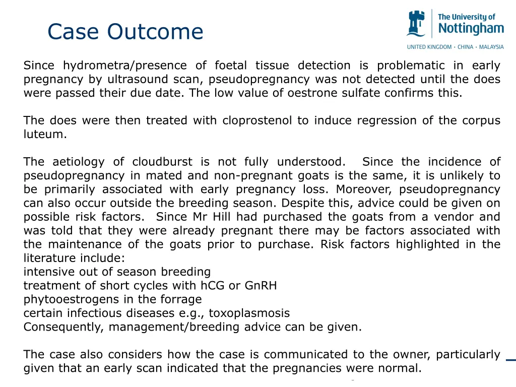 case outcome