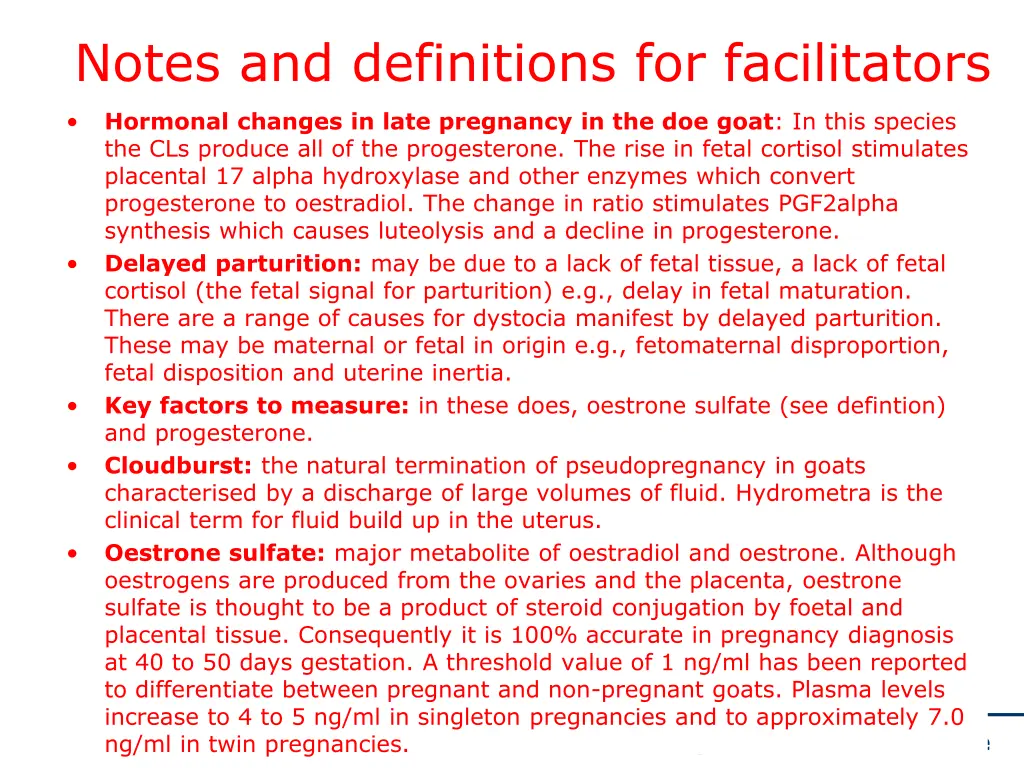 notes and definitions for facilitators