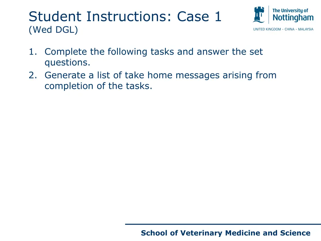 student instructions case 1 wed dgl