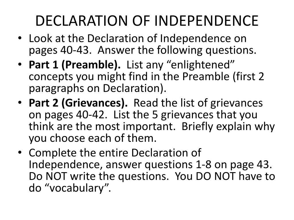 declaration of independence look