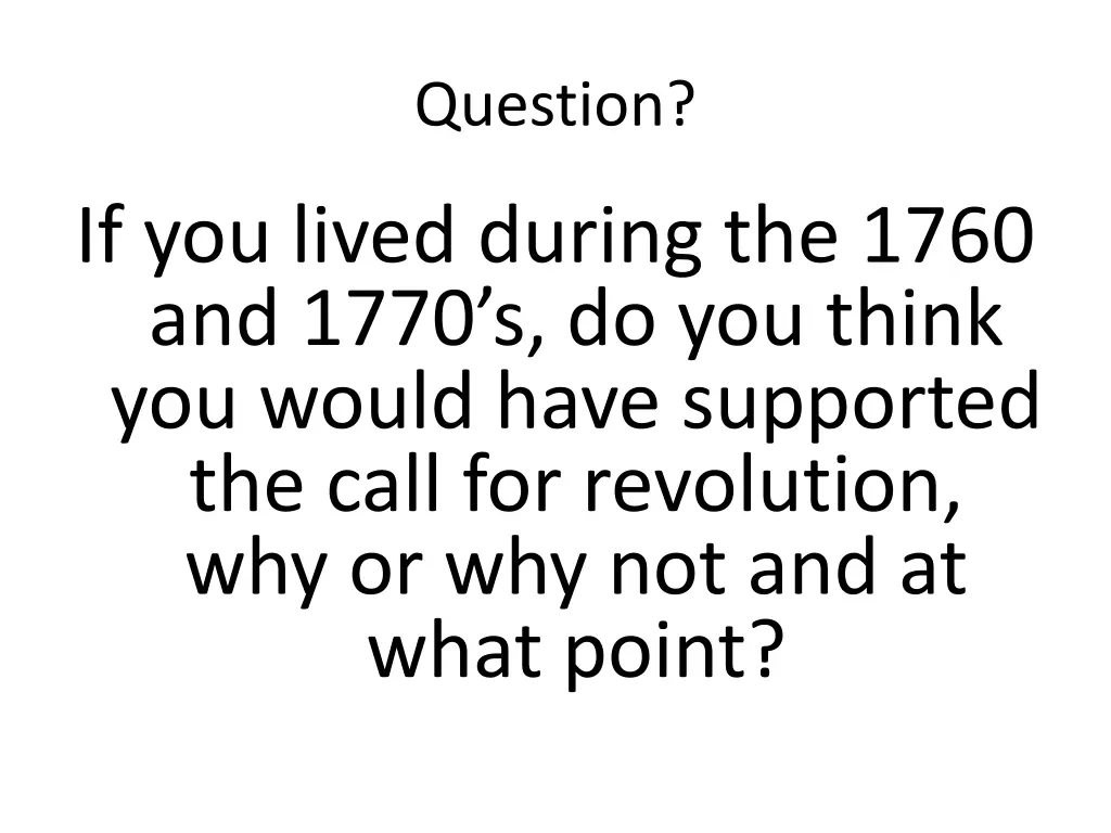 question