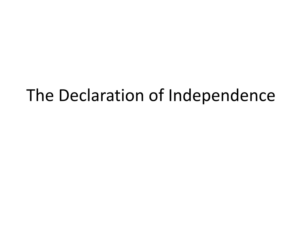 the declaration of independence