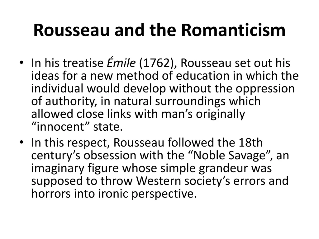 rousseau and the romanticism 3
