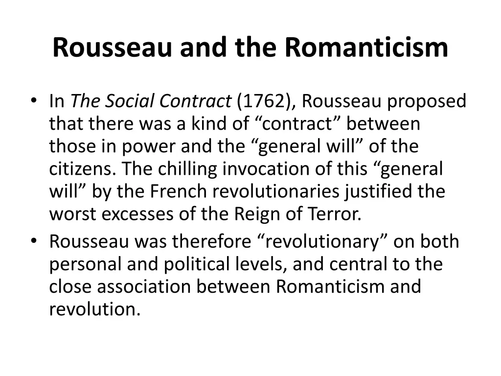 rousseau and the romanticism 6