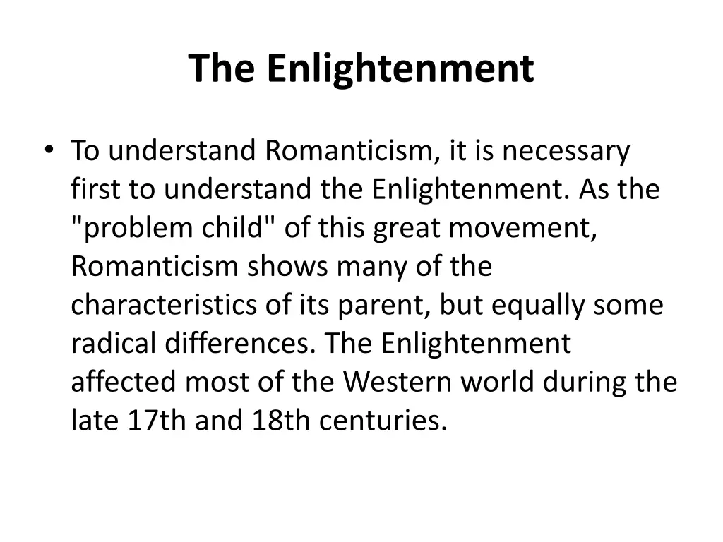the enlightenment