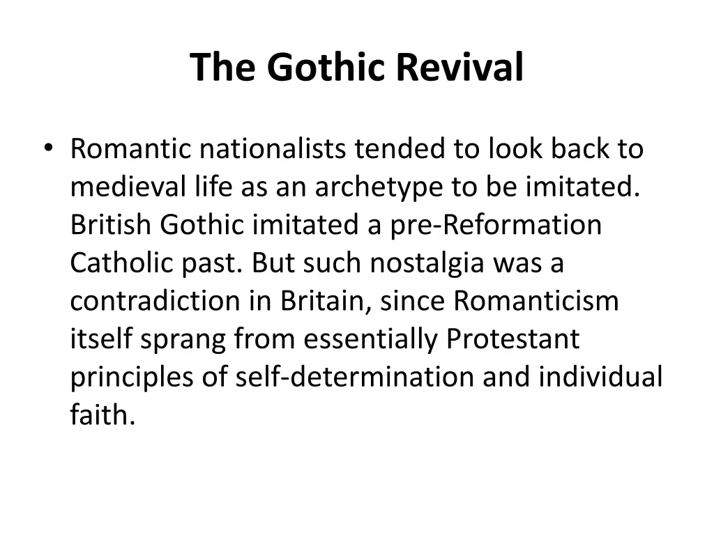 the gothic revival 1