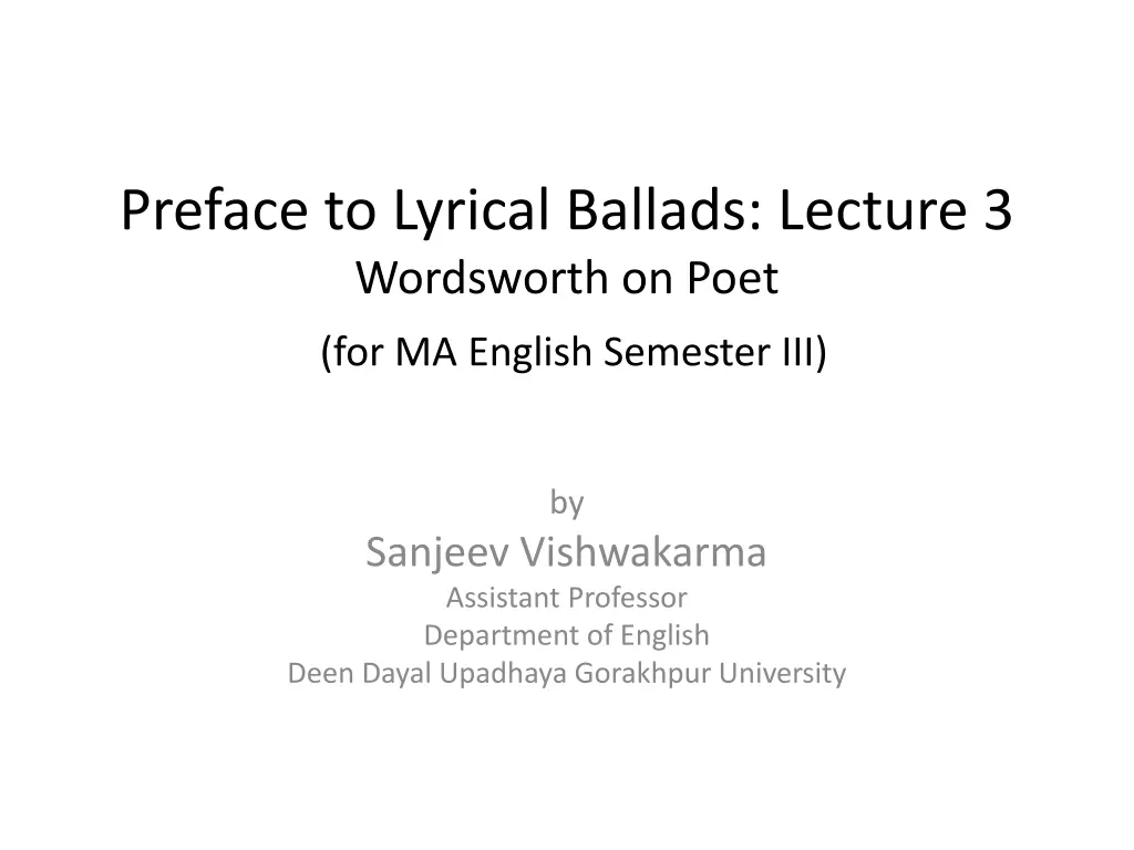preface to lyrical ballads lecture 3 wordsworth