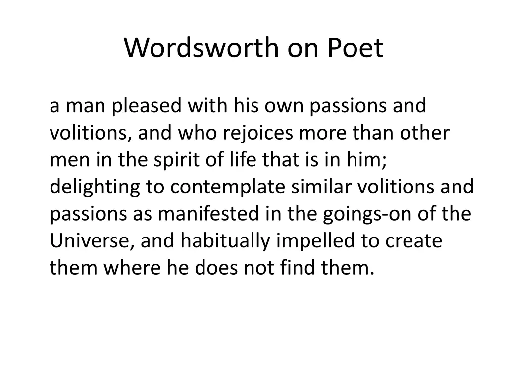 wordsworth on poet 1