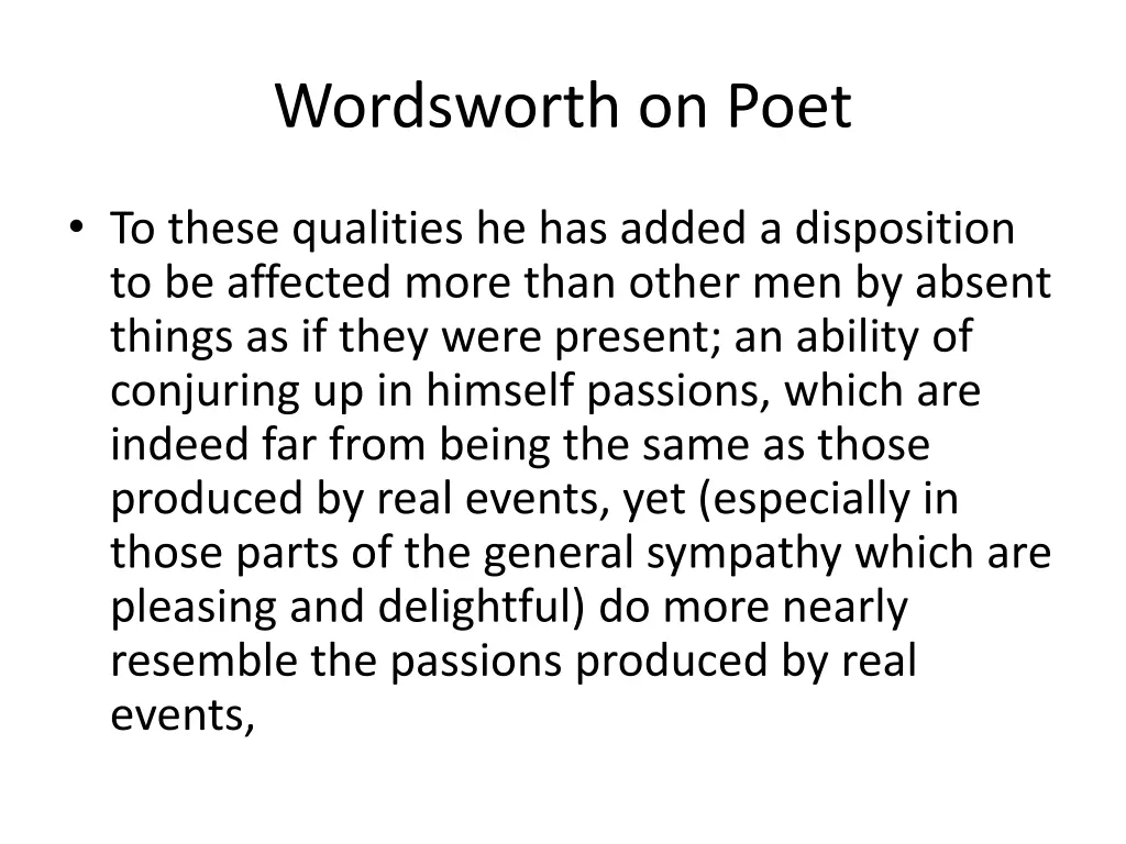 wordsworth on poet 2